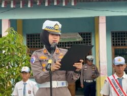 Dari Upacara HPN 2025 hingga Green Pollicing, Ini Pesan Kasatlantas Kampar di SMK N 1 Kuok