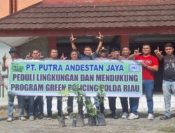 Komitmen Hijau PT PAJ, Dukung Program Kapolda Riau Lewat Penanaman Pohon