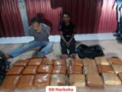 Bareskrim Gagalkan Penyelundupan 23 Kg Ganja di Rohul, 2 Kurir Ditangkap