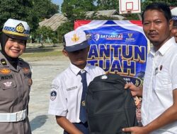 Satlantas Pelalawan Gencarkan Police Go to School dan Green Policing di SMPN 1 Kerumutan