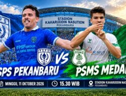 Ini Starting XI PSPS Pekanbaru Vs PSMS Medan