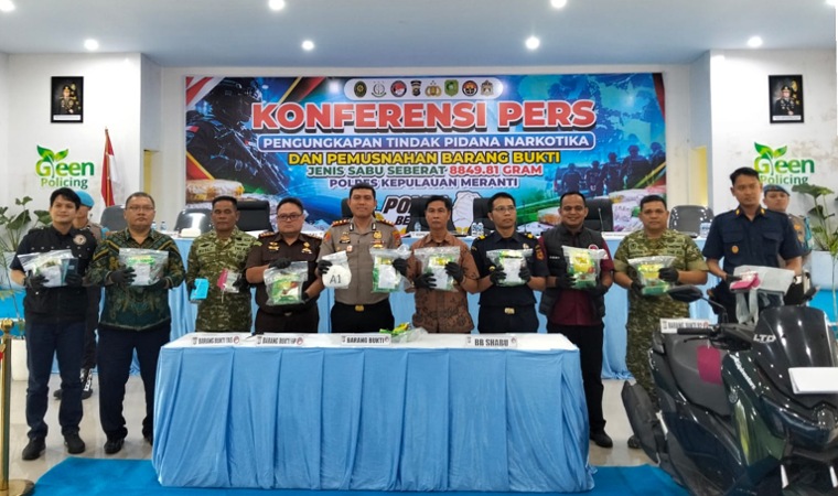 9,3Kg Sabu-sabu Jaringan Internasional Berhasil Ditangkap Polres Meranti